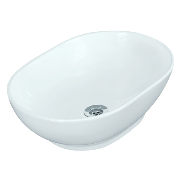 Jaquar Solo 485Mm White Ceramic Circular Countertop Basin Bathroom Sink ...